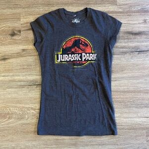 Universal Studios Grey Retro Jurassic Park Short Sleeve T-Shirt